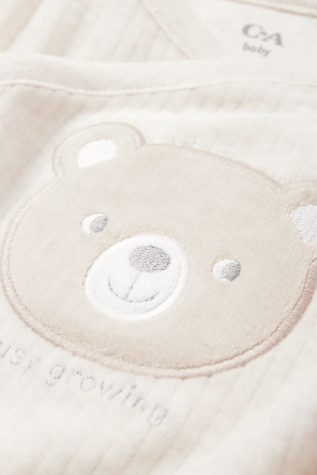 Unisexe - Ourson - ensemble pour nouveau-né - 2 pièces - beige clair