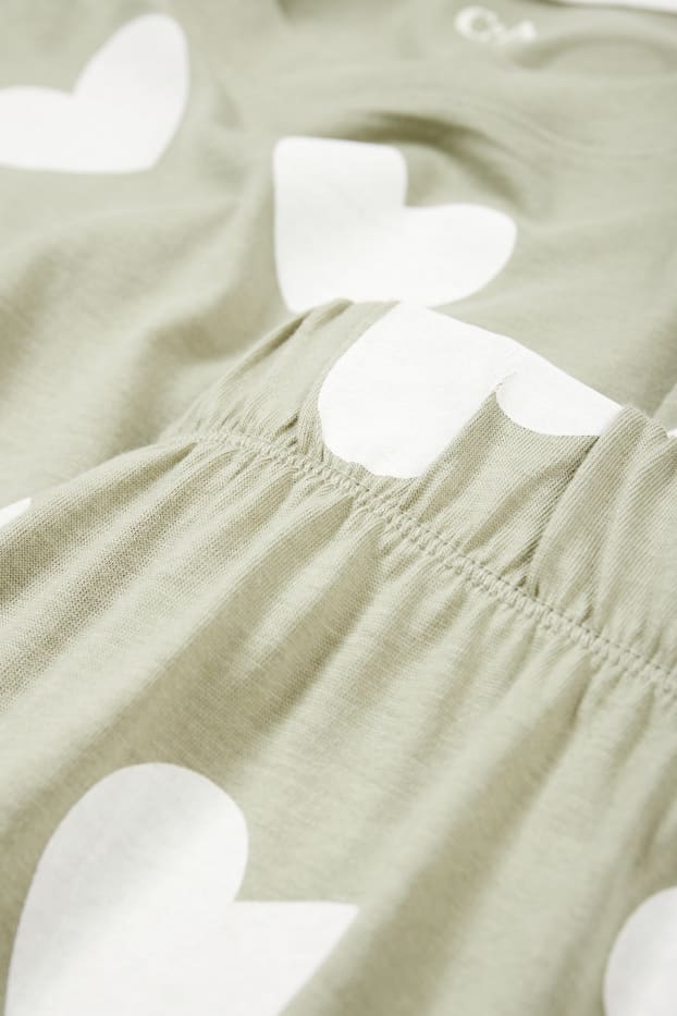 Femmes - Pyjama - à motif - vert clair