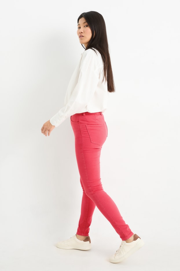 Dona - Jegging jeans - high waist - rosa fosc