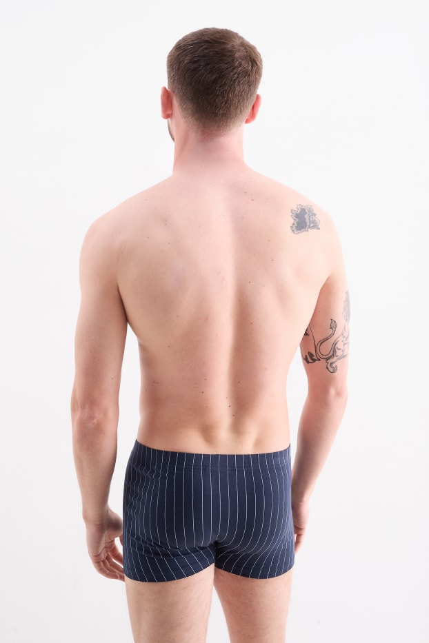 Herren - Multipack 3er - Trunks - gestreift - blau