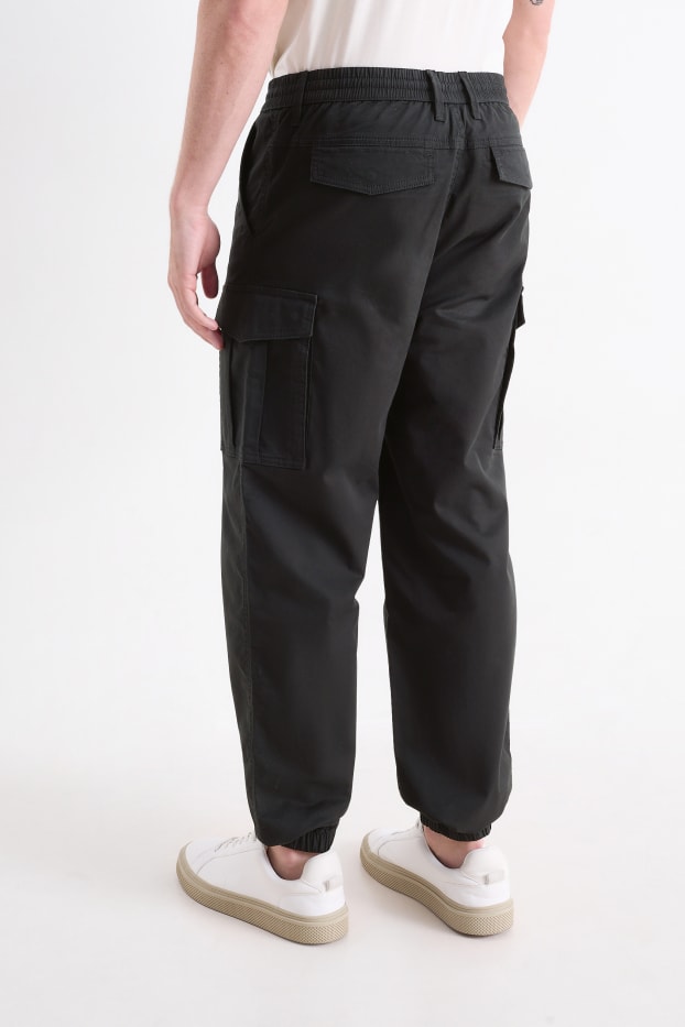 Herren - Cargohose - Regular Fit - schwarz