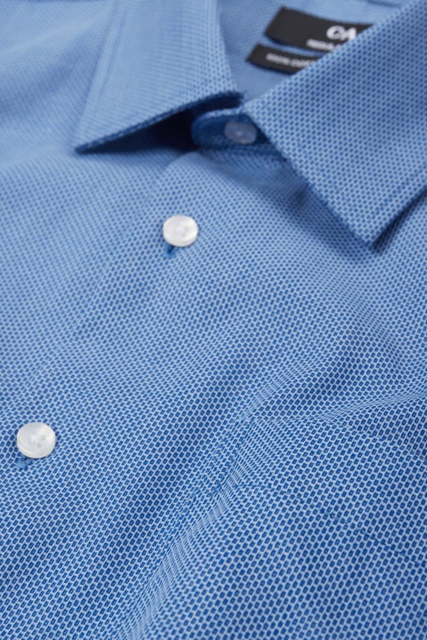 Herren - Businesshemd - Regular Fit - Kent - bügelleicht - blau