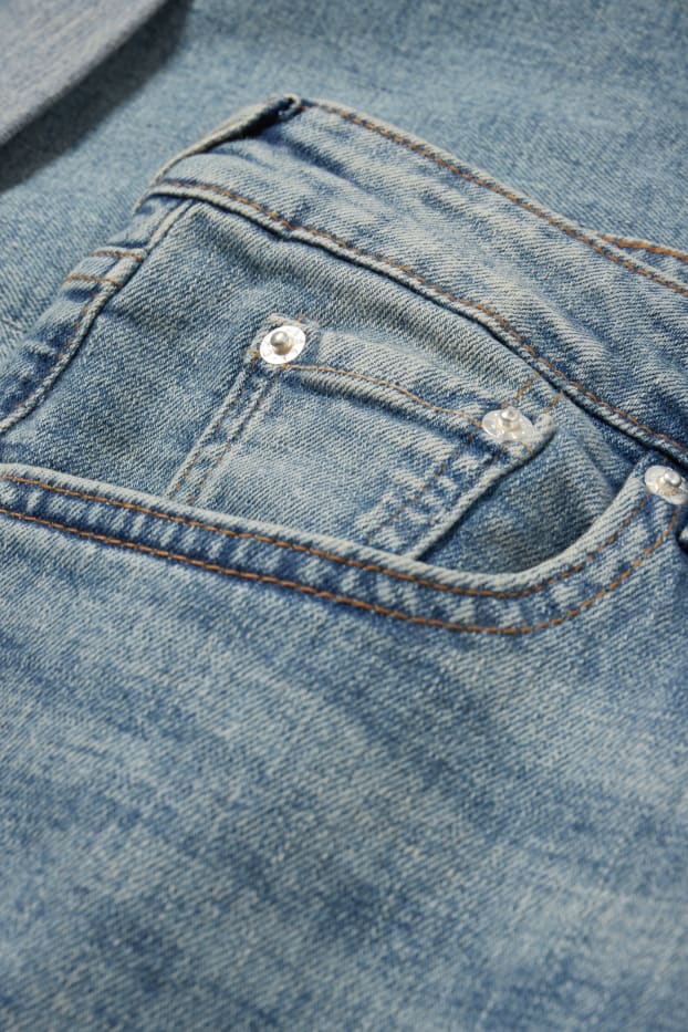 Damen - Boyfriend Jeans - Mid Waist - helljeansblau