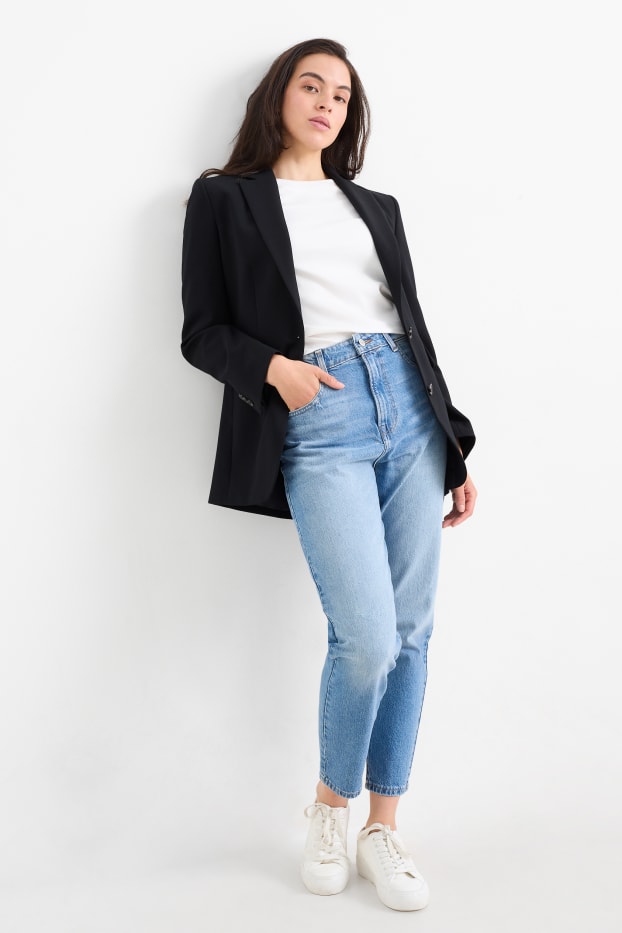 Damen - Mom Jeans - High Waist - LYCRA® - helljeansblau