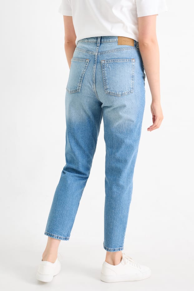 Damen - Mom Jeans - High Waist - LYCRA® - helljeansblau
