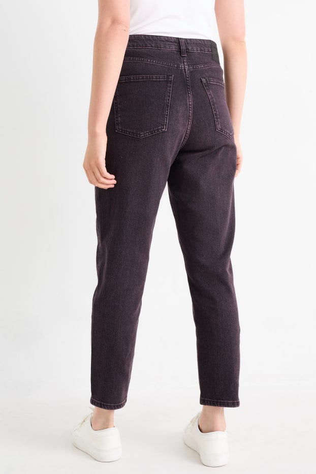 Kobiety - Mom jeans - wysoki stan - LYCRA® - czarny