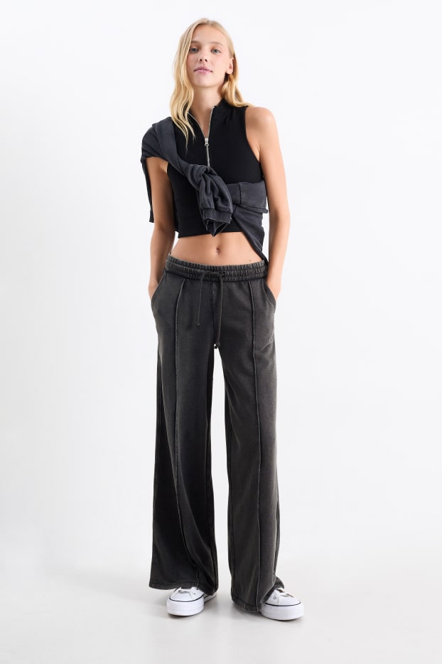 Dames - Joggingbroek - donkergrijs