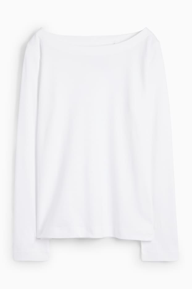 Dames - Basic longsleeve - wit