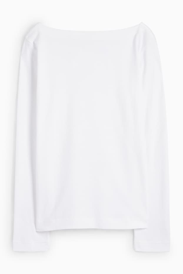 Dames - Basic longsleeve - wit