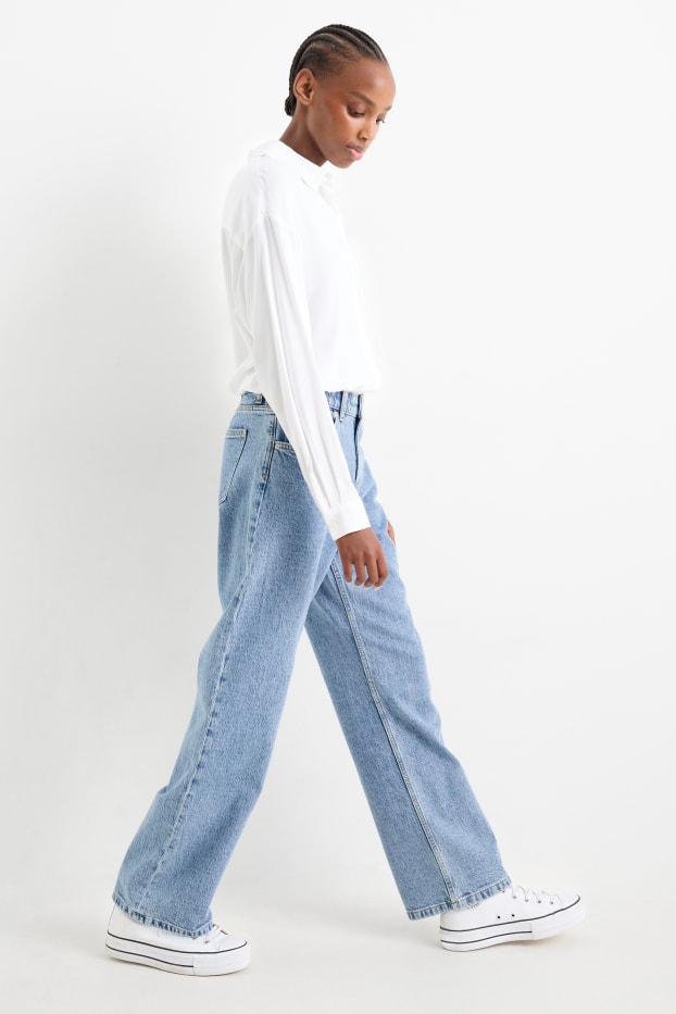 Donna - Baggy jeans - vita media - jeans blu