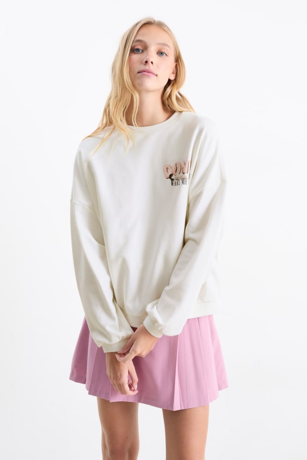 Femmes - Sweat - Catlady Collection - blanc crème