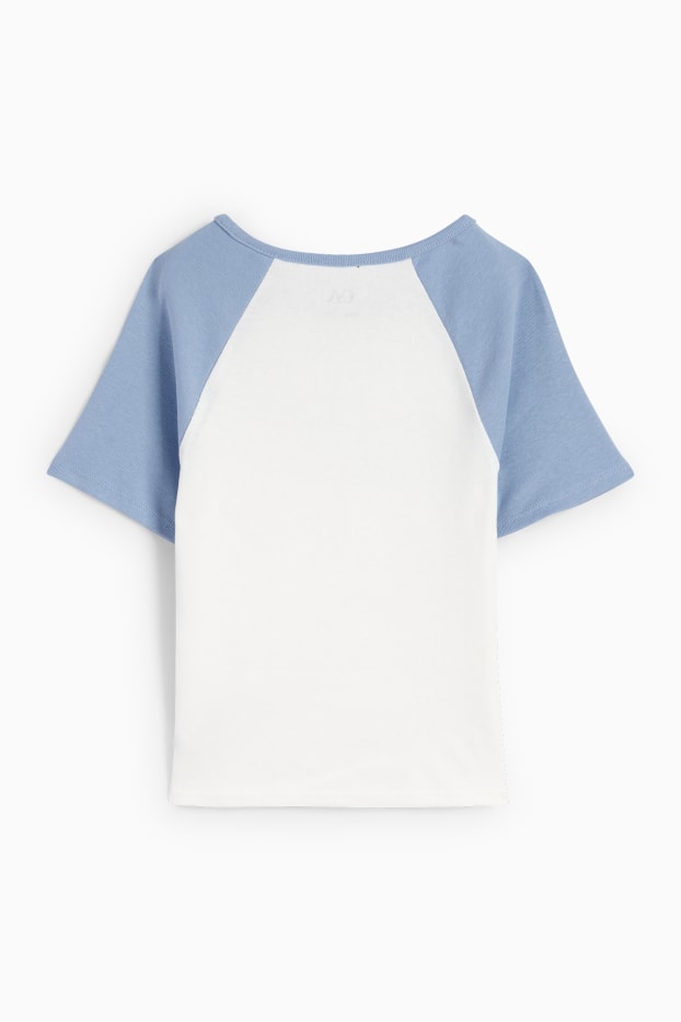 Bambine - Los Angeles - maglia a maniche corte - blu  / crema