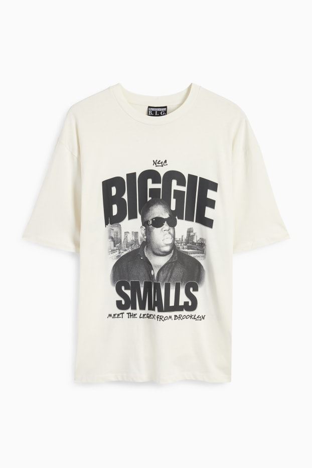 Home - Samarreta de màniga curta oversized - The Notorious B.I.G. - blanc trencat