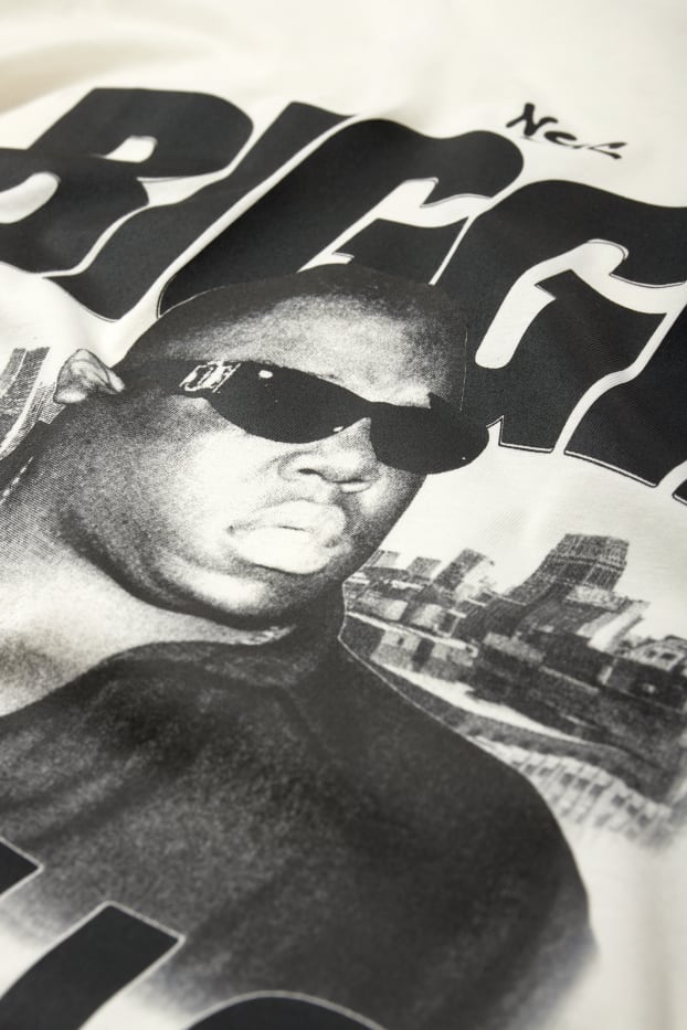 Home - Samarreta de màniga curta oversized - The Notorious B.I.G. - blanc trencat