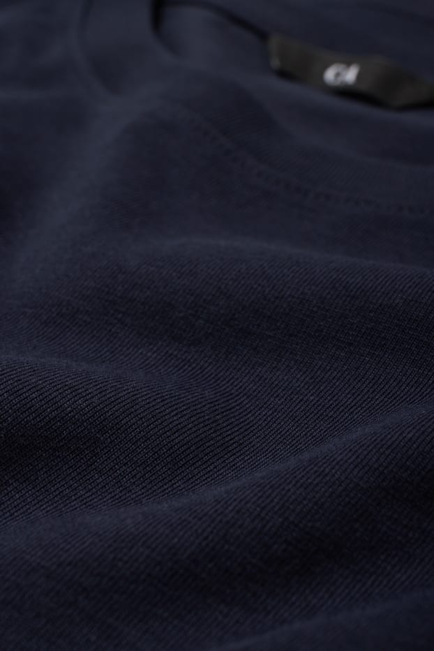 Hombre - Camiseta de manga larga - azul oscuro