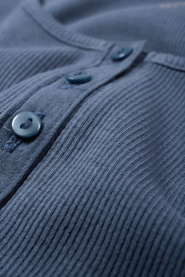 Donna - Maglia con collo serafino - blu scuro