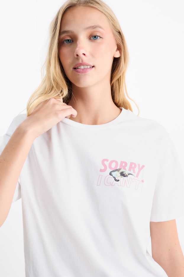 Women - T-shirt - cremewhite