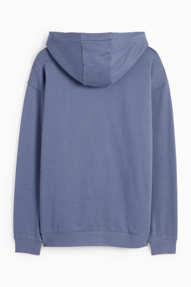 Uomo - Felpa con zip e cappuccio - blu