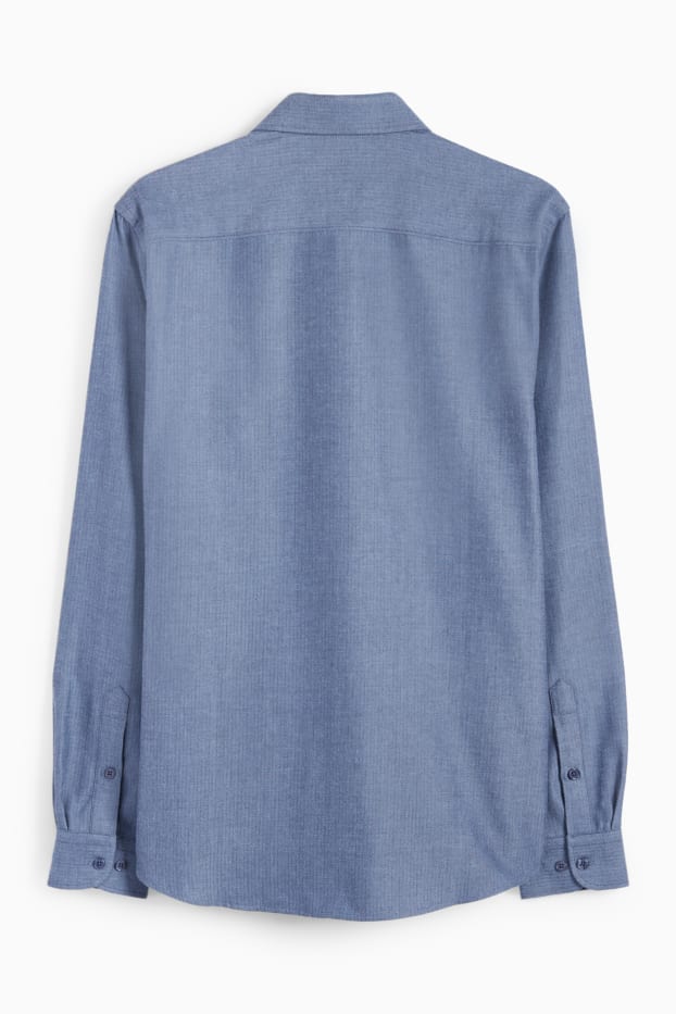 Hommes - Chemise - regular fit - col cutaway - bleu foncé