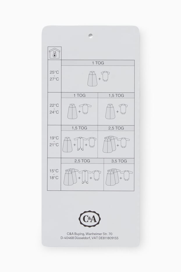 Baby Mädchen - Bärchen - Baby-Schlafsack - 6-18 Monate - weiss