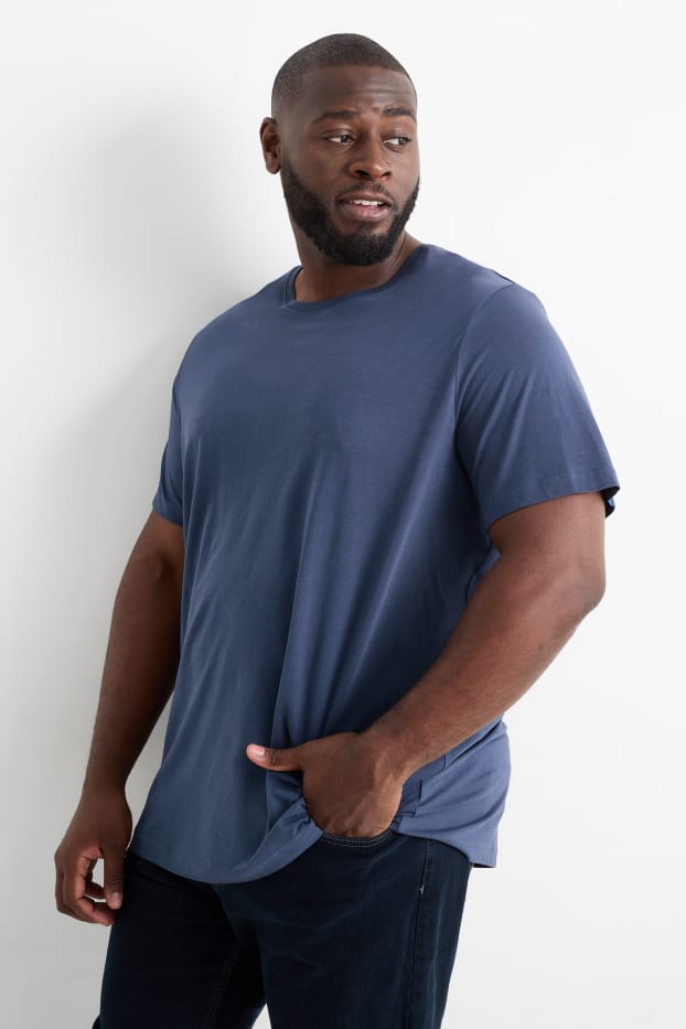 Uomo - T-shirt - blu scuro