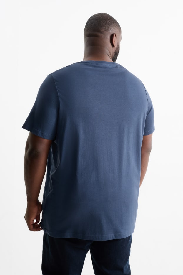 Uomo - T-shirt - blu scuro