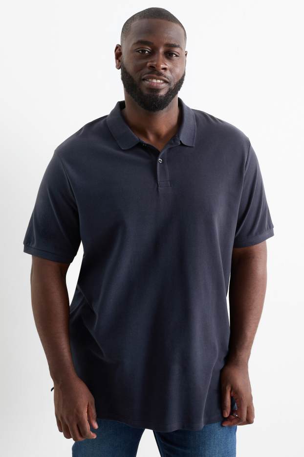 Bărbați - Tricou polo - albastru închis
