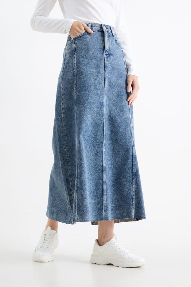 Damen - Jeansrock - jeansblau