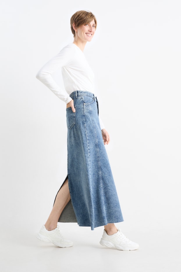 Damen - Jeansrock - jeansblau