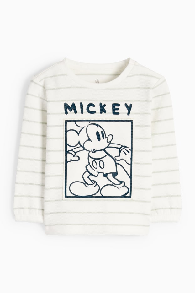 Baby: jongens - Mickey Mouse - baby-outfit - 3-delig - wit
