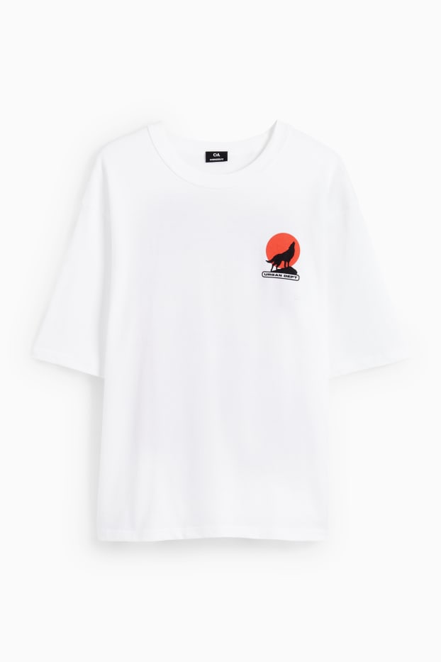 Hommes - T-shirt surdimensionné - blanc
