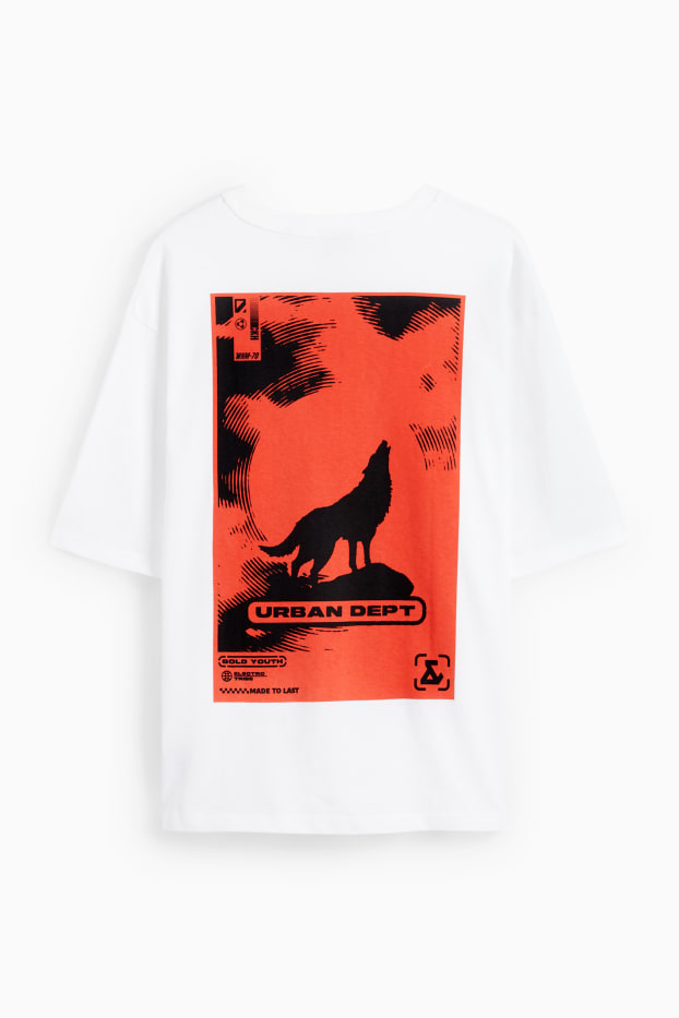 Hommes - T-shirt surdimensionné - blanc
