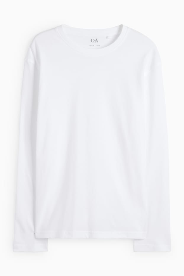 Kinder Jungen - Langarmshirt - weiß