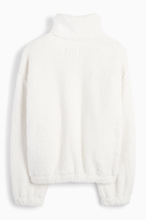 Damen - Teddy-Jacke - cremeweiss