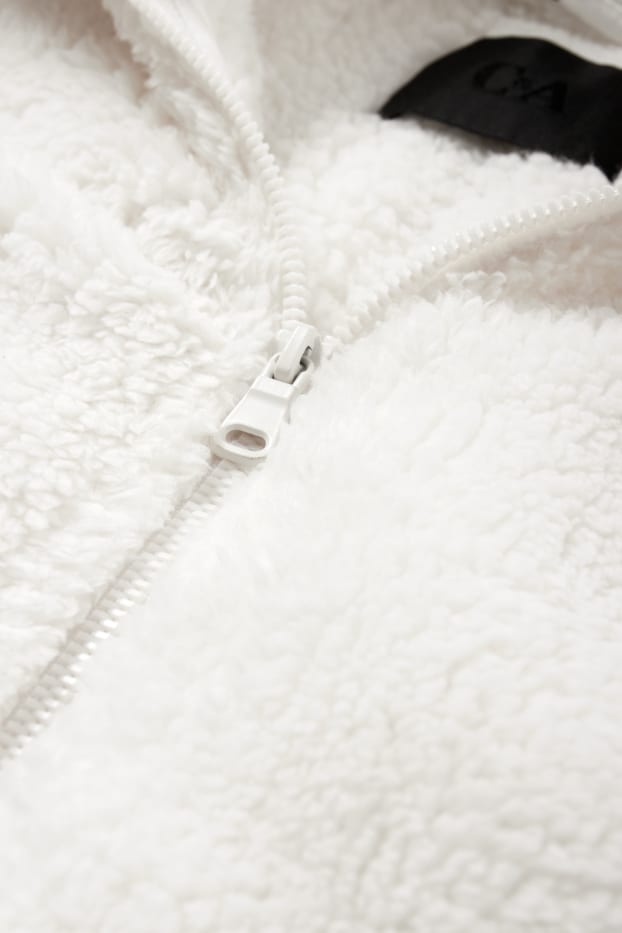 Damen - Teddy-Jacke - cremeweiss