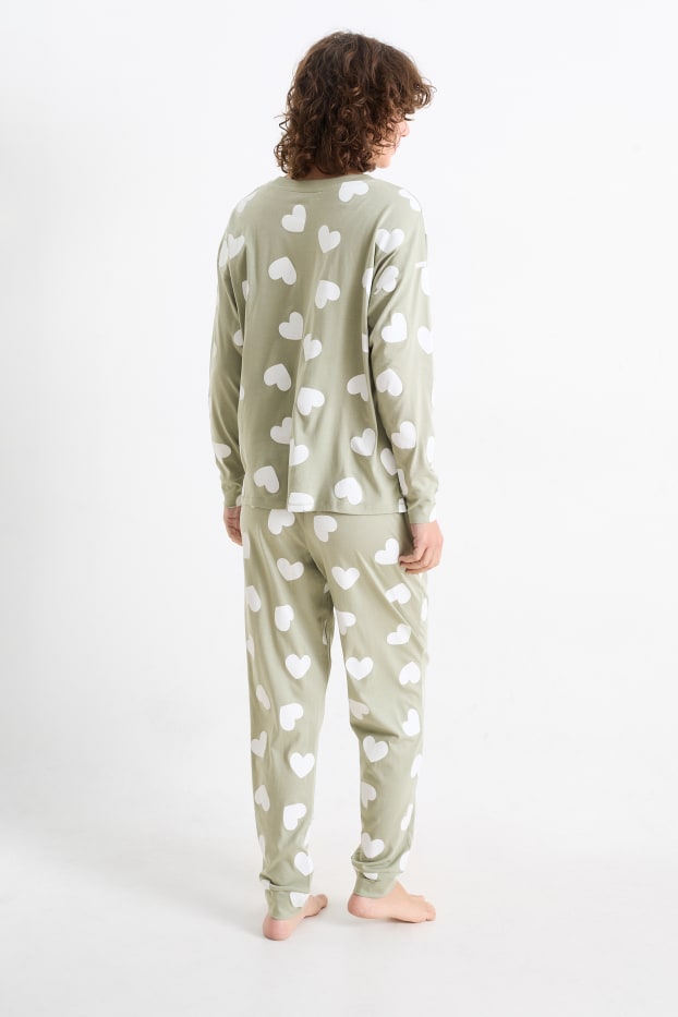 Femmes - Pyjama - à motif - vert clair