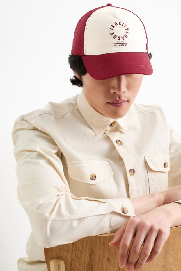 Men - Cap - dark red