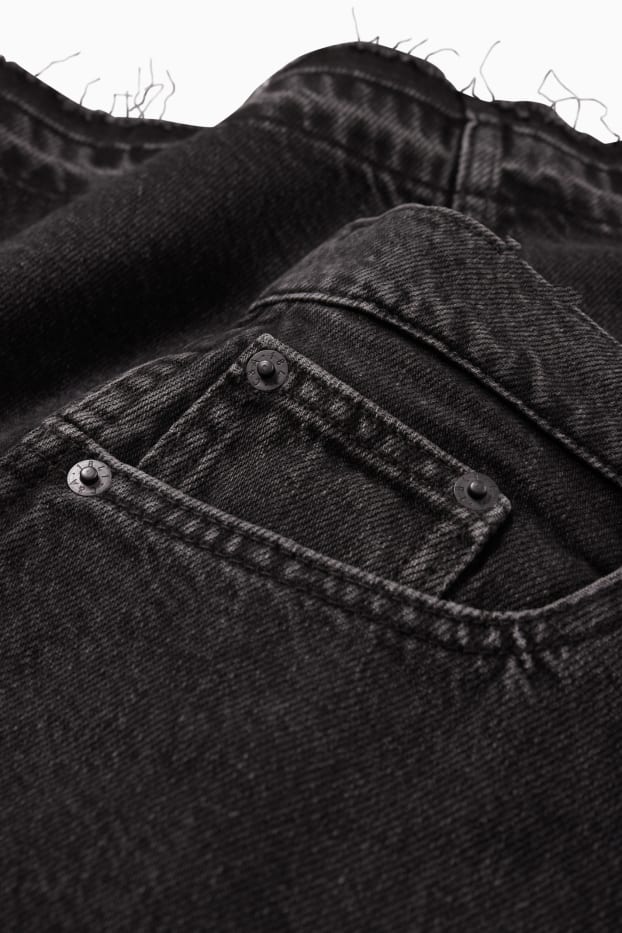 Women - Denim skirt - black