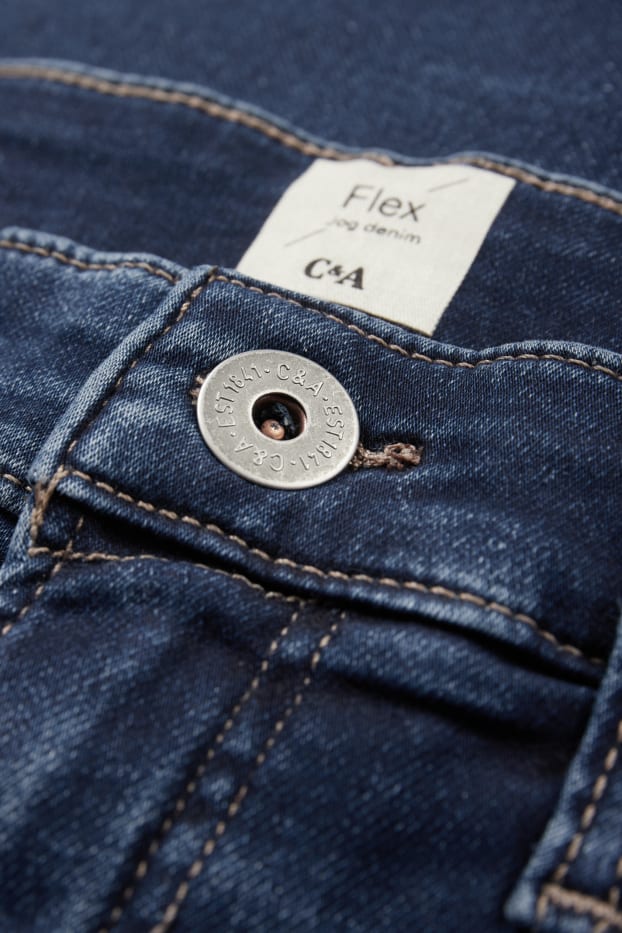 Men - Straight jeans - Flex jog denim - LYCRA® - denim-dark blue