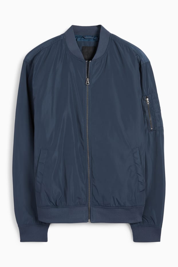 Home - Jaqueta bomber - blau fosc