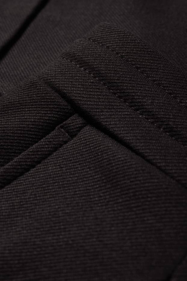 Femei - Pantaloni din jerseu - talie medie - tapered fit - negru