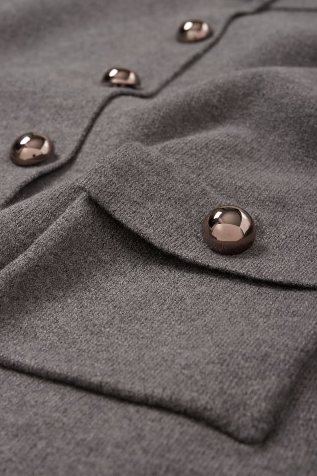 Femmes - Gilet en maille - gris foncé