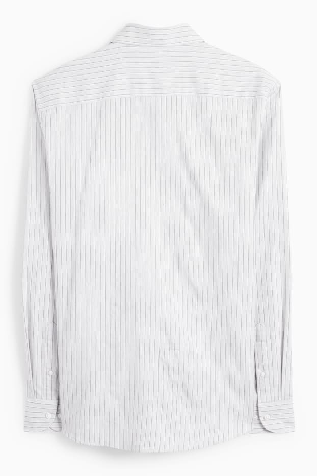 Hommes - Chemise - regular fit - col kent - à rayures - gris clair