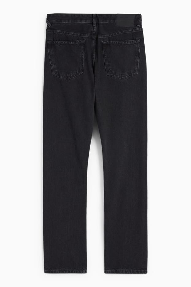 Dames - Vintage straight jeans - mid waist - zwart