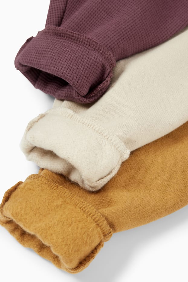 Neonati - Confezione da 3 - pantaloni sportivi neonati - kaki