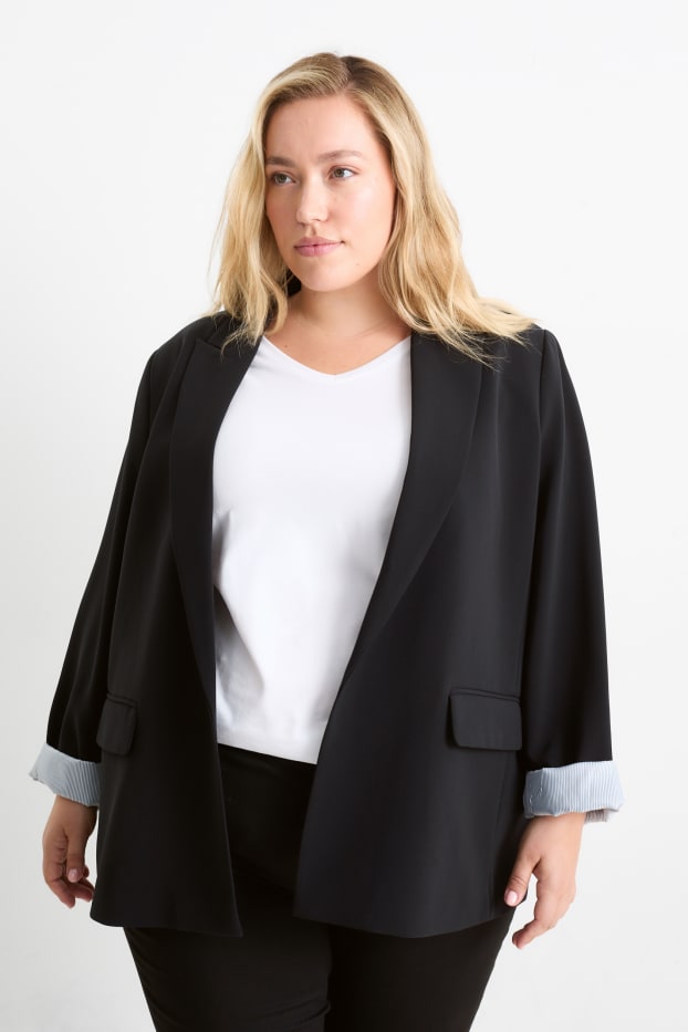 Femmes - Blazer - relaxed fit - noir