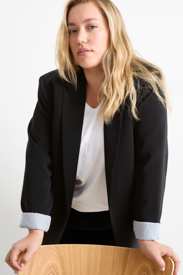 Femmes - Blazer - relaxed fit - noir
