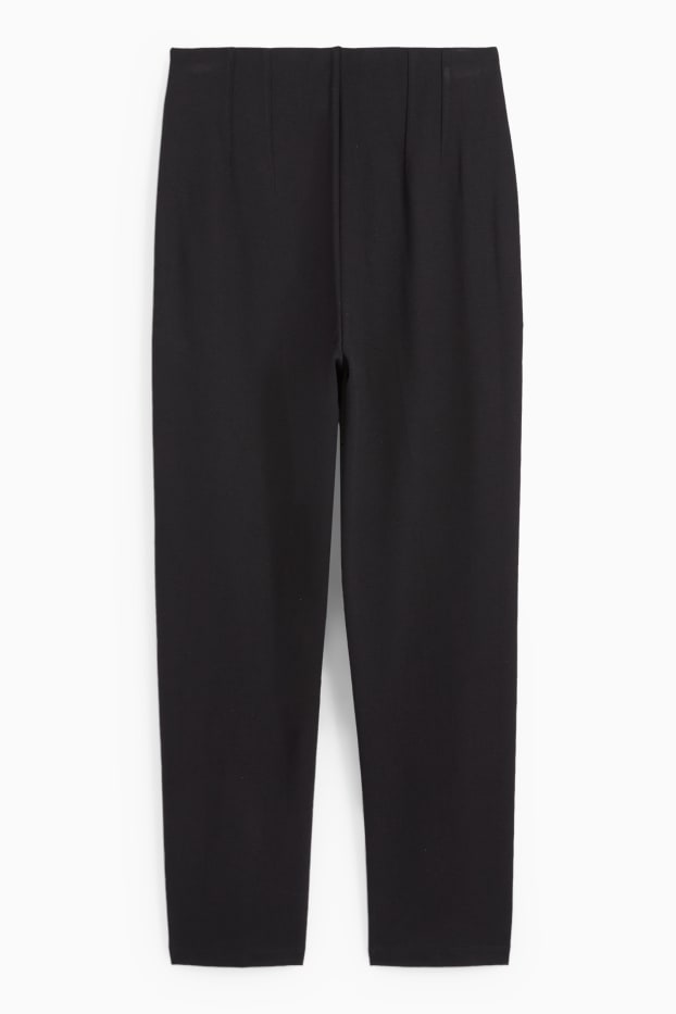 Femei - Pantaloni de stofă - talie înaltă - slim fit - negru