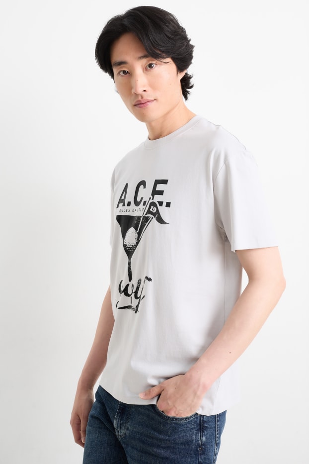 Bărbați - Tricou - gri deschis
