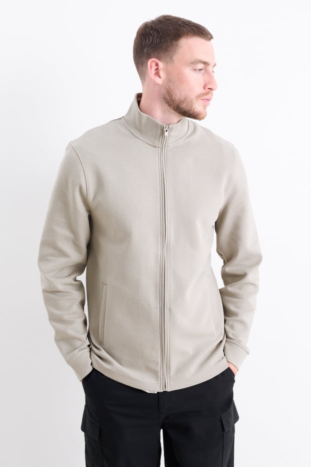 Men - Zip-through sweatshirt - light gray
